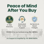 ahd furniture 5 year warranty and no service charge