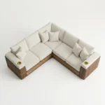 Astra 3 Seater Wooden Corner Sofa 1