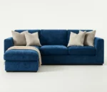 L-shaped Velvet Sectional Sofa with Chaise