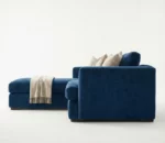 L-shaped Velvet Sectional Sofa with Chaise