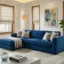 L-shaped Velvet Sectional Sofa with Chaise
