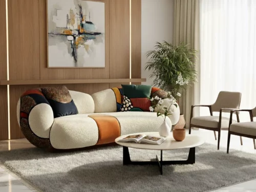 Cloud Puff Fabric Sofa