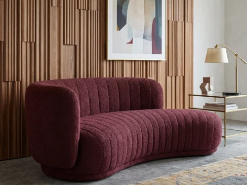 Aurora Curved Fabric Sofa
