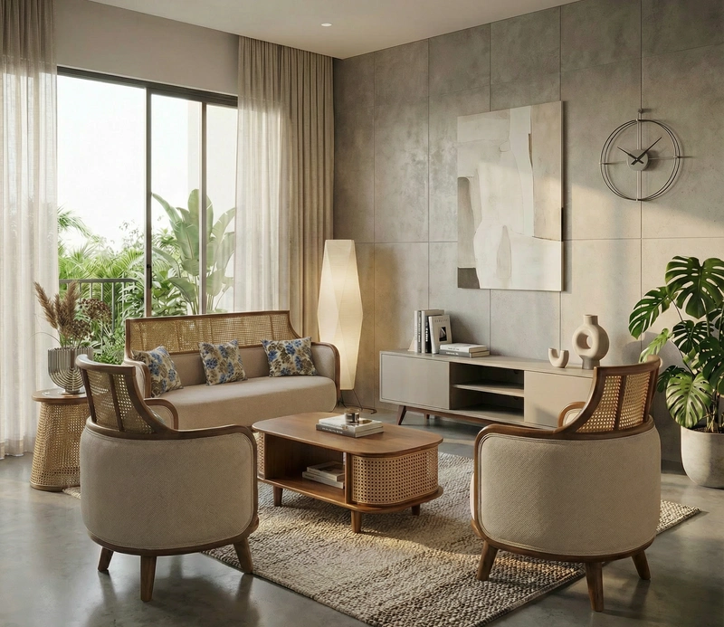 Breeze Rattan Wooden Sofa Set in Teak Wood (4)