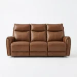 Aria 3 Seater brown leatherette Recliner Sofa (3)