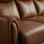 Aria 3 Seater brown leatherette Recliner Sofa (7)