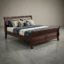 Gemma Wooden Queen Size Bed In Mahogany Wood 2