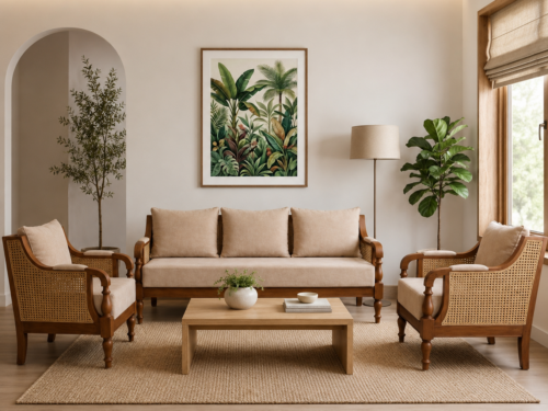 Grafton Sofa Set 311 In Teak Wood