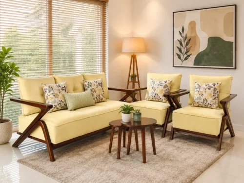 Grasshopper Wooden Sofa Set
