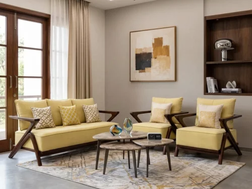 Grasshopper Wooden Sofa Set 311