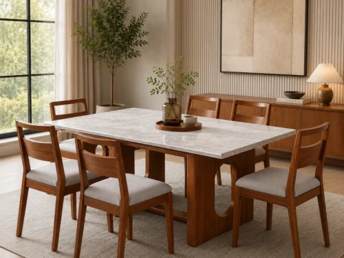 Marbella Teak Wood Dining Table 6 Seater