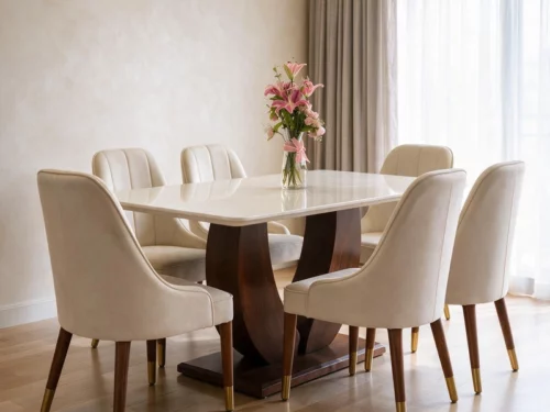 Mirello Marble Top Dining Table Set