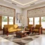 U Wooden Sofa Set 311 In Mahagany