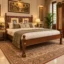 Ananta Classic Queen Size Cot In Teakwood 2