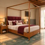 Aurelio Queen Size Cot In Teak Wood 8