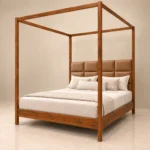 Aurelio Queen Size Wooden Poster Cot Web P C1