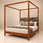 Aurelio Queen Size Wooden Poster Cot Web P C3