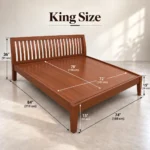 Faro B2 King Size Bed In Mahogany Wood 2