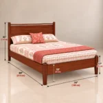 Kima Wooden Cot In Mahogany Wood 2