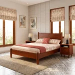 Kima Wooden King Size Bed B2 In Teak Wood