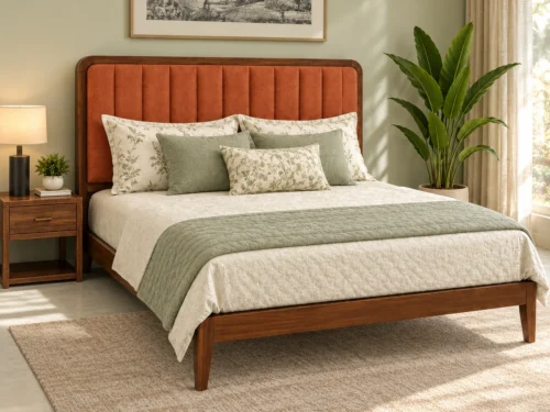 Lilly King Size Bed Teak Wood 6