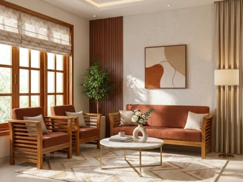 U Wooden Sofa Set 311 In Teak Wood