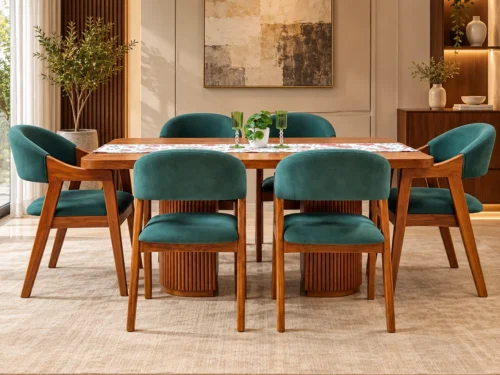 Aurelia 6 Seater Teak Wood Dining Set Web P 10