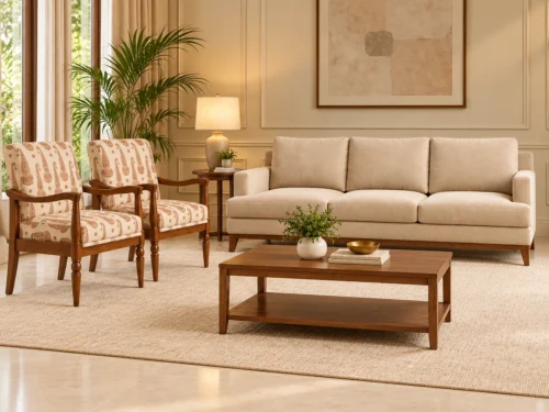 Orion 311 Wooden Sofa Set 3